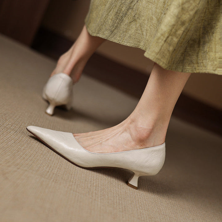 Rosa's Verrine Low Leather Pumps