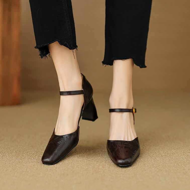 Rosa's Virelle d'Orsay Leather Heels