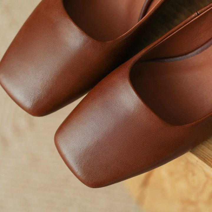 Rosa's Norvyn Square Leather Pumps
