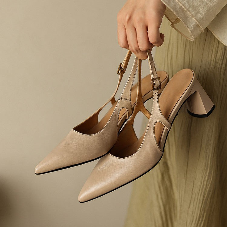 Rosa's Cielle Slingback Leather Heels