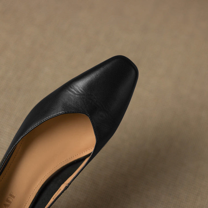 Rosa's Caldre Square Leather Pumps