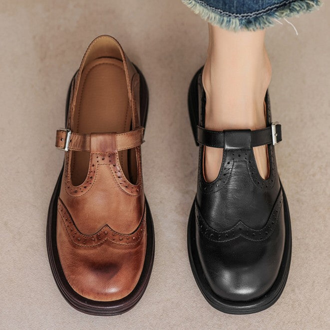 Rosa's Veloria Leather Mary Janes