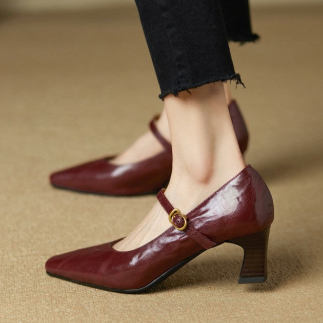 Rosa's Orvane Leather Heels