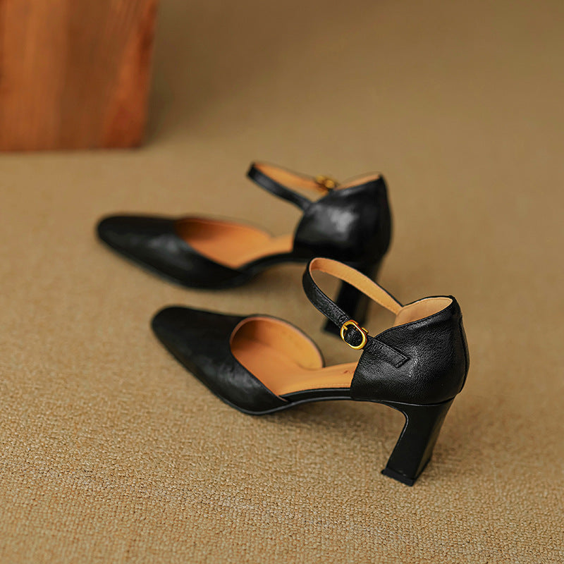 Rosa's Virelle d'Orsay Leather Heels