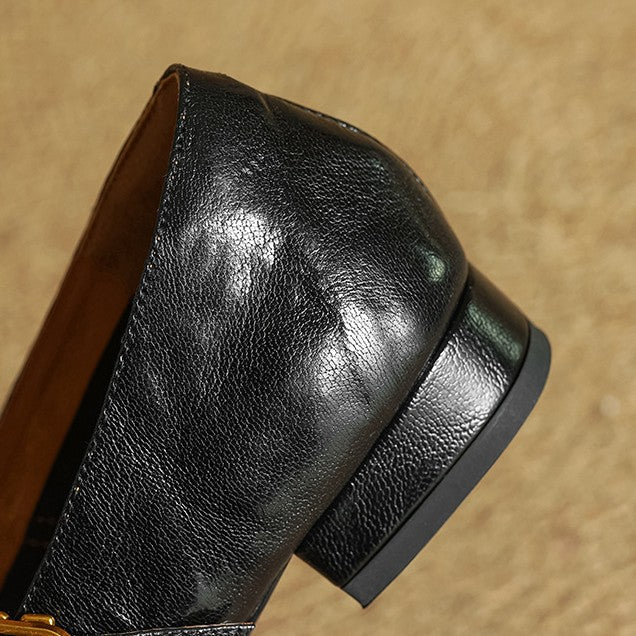 Rosa's Eloria Lambskin Leather Mary Janes