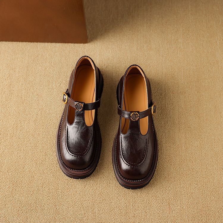 Rosa's Brinell Mary-Jane Leather Loafers