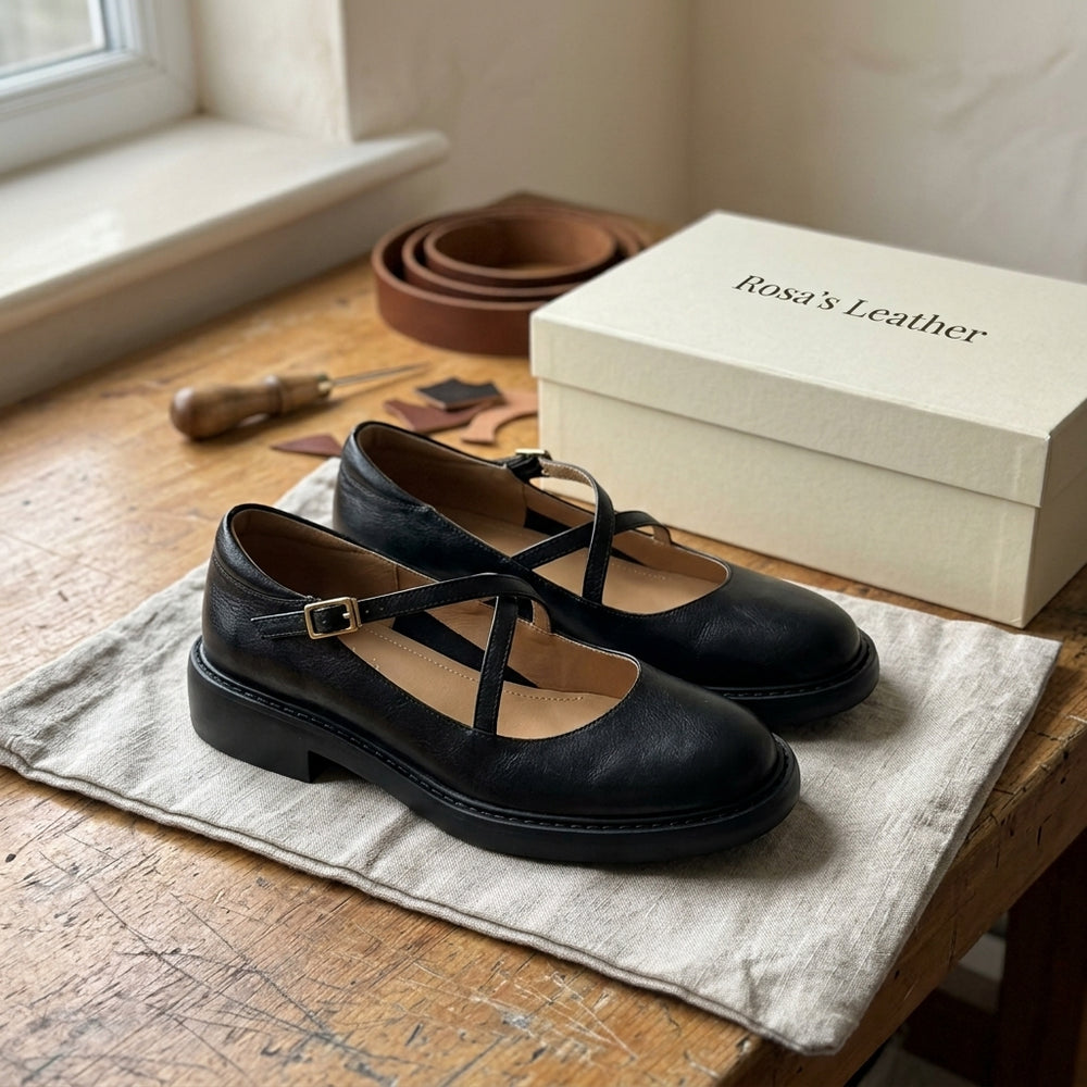 Rosa's Ruelle Leather Mary Janes