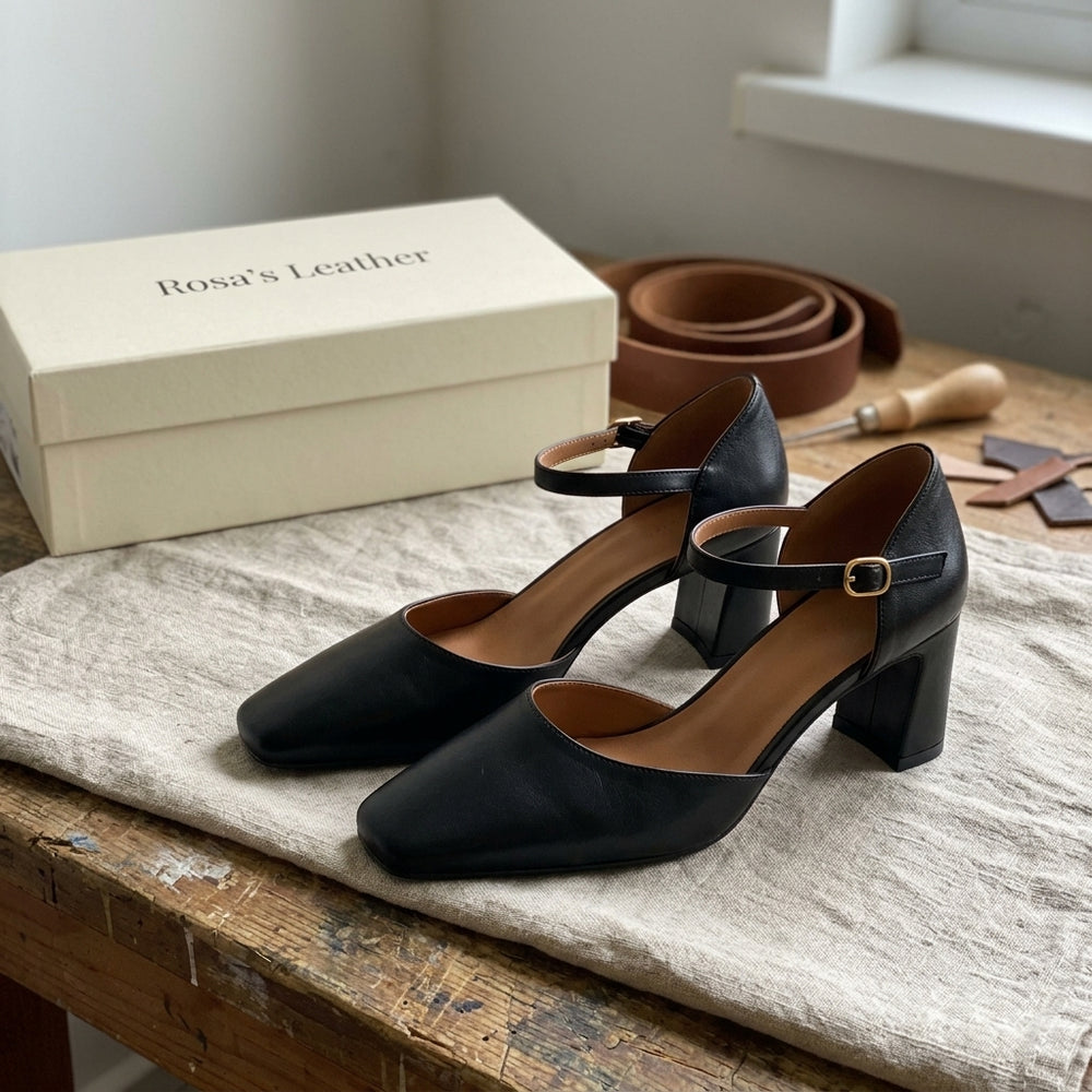Rosa's Virelle d'Orsay Leather Heels